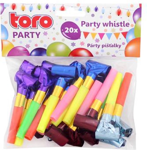 Silbatos de fiesta enrollables (matracas) 20 uds.