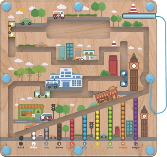 Tablero de juego magnético de madera City