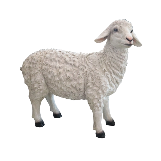 Figura decorativa navideña de oveja - 1 unidad
