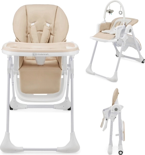 Silla alta y hamaca Kinderkraft Tummie 2 en 1 beige