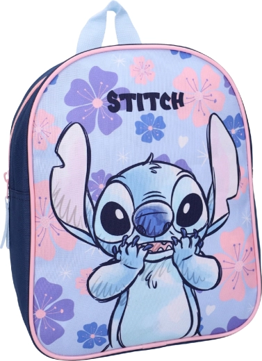 Motivo llamativo de Stitch y diseño floral