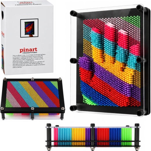 Tabla 3D de clavijas arcoíris