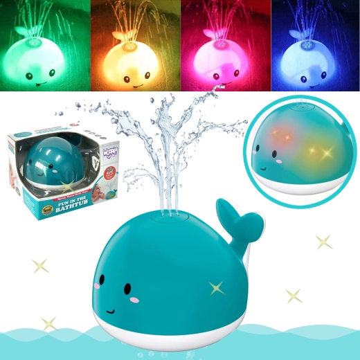 Juguete de baño Woopie, ballena azul con fuente