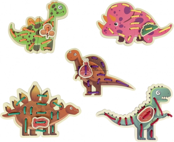 Enhebrador de madera de dinosaurios