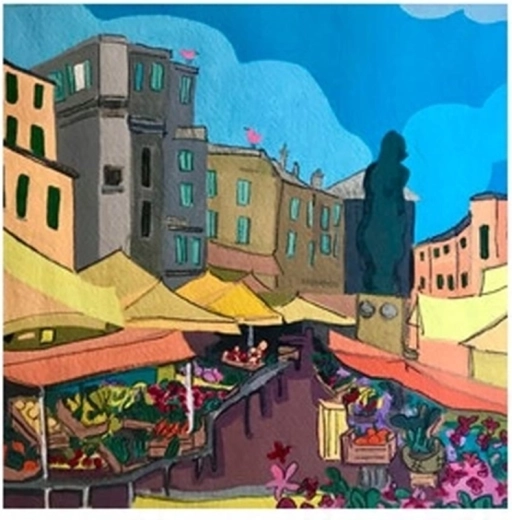 Norimpex Pintura por números Mercado de flores 40 × 50 cm