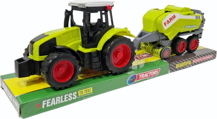 Tractor con máquina agrícola y remolque – set de plástico para niños