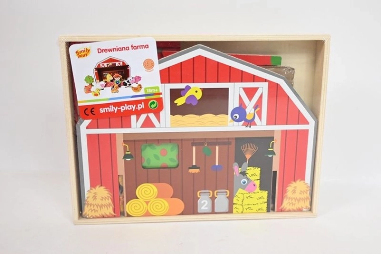 Granja de madera SmilyPlay con granero y figuritas