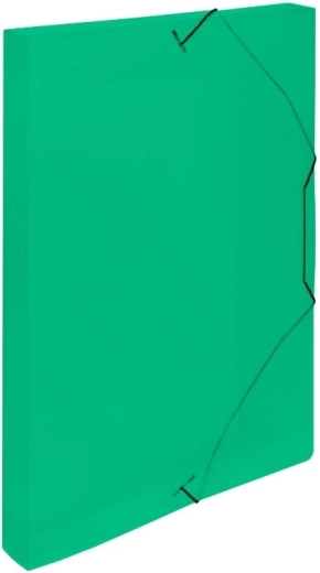 Caja archivadora A4 Lines verde con cierre elástico