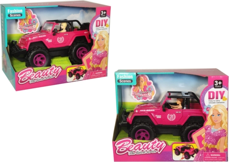 Coche todoterreno con mini muñeca - 1 unidad
