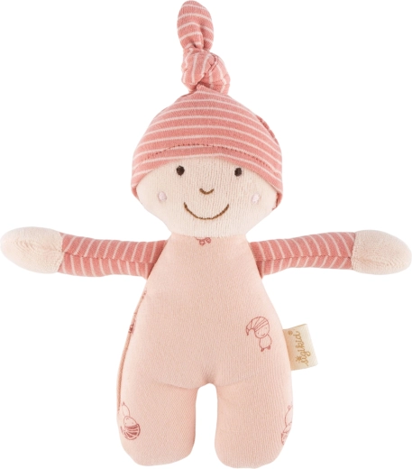 Muñeca suave Sigikid – primer muñeco de apego rosa 17 cm