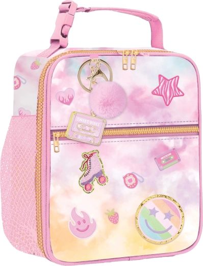 Bolsa térmica infantil para el almuerzo en estilo retro con motivo de patín de ruedas