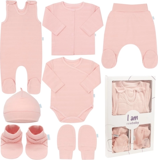 Set neonatal de 4 piezas para la maternidad New Baby I AM, rosa