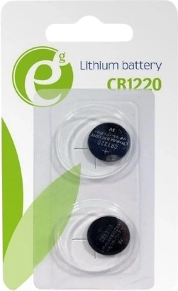 Batería de botón de litio CR1220 3 V, 2 uds.
