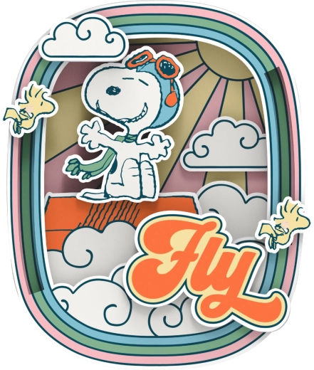 Motivo icónico FLY con SNOOPY
