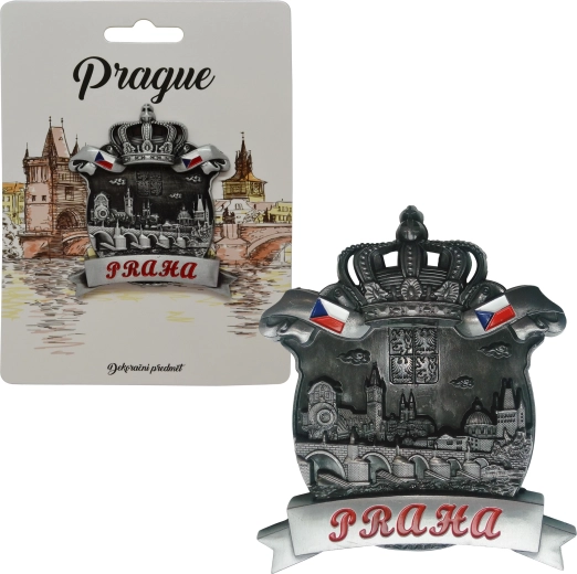 Imán con el escudo de Praga