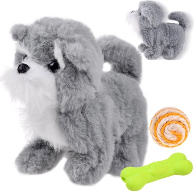 Perrito gris interactivo