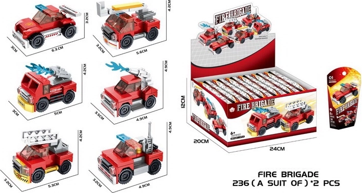 Set de construcción mini camión de bomberos