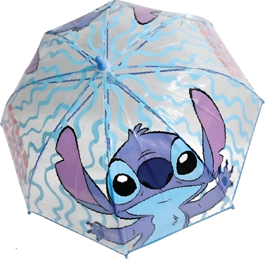 Paraguas infantil transparente Lilo & Stitch azul claro