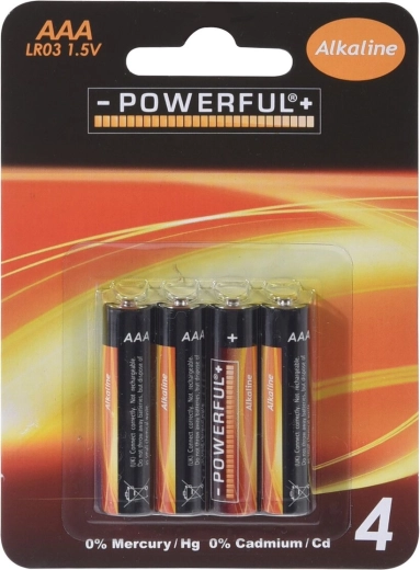 Pilas alcalinas AAA 1,5 V, 4 uds.