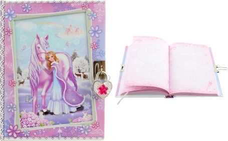 Diario con unicornio con candado