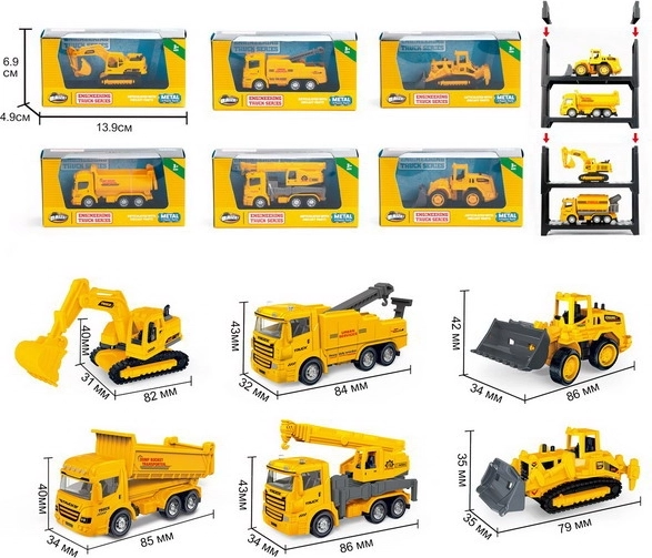 Vehículo de construcción metálico 8,5 cm