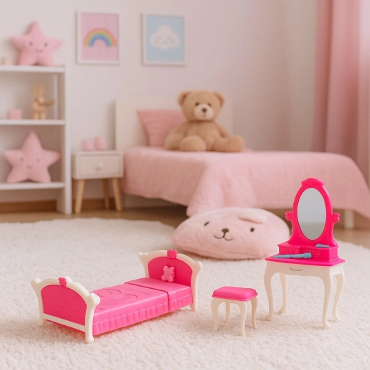 Set completo de dormitorio para muñecas de 29 cm