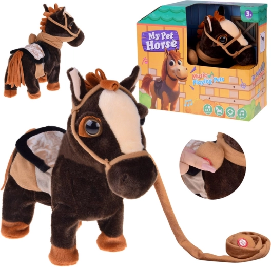 Caballito de peluche interactivo bailarín con correa y sonidos country