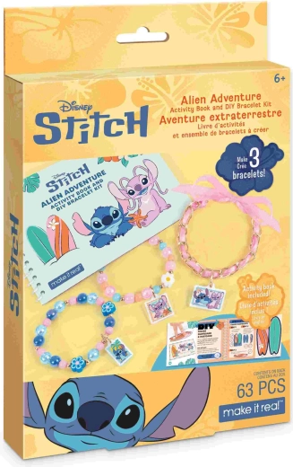 Cuaderno de actividades y set para fabricar pulseras Disney Stitch
