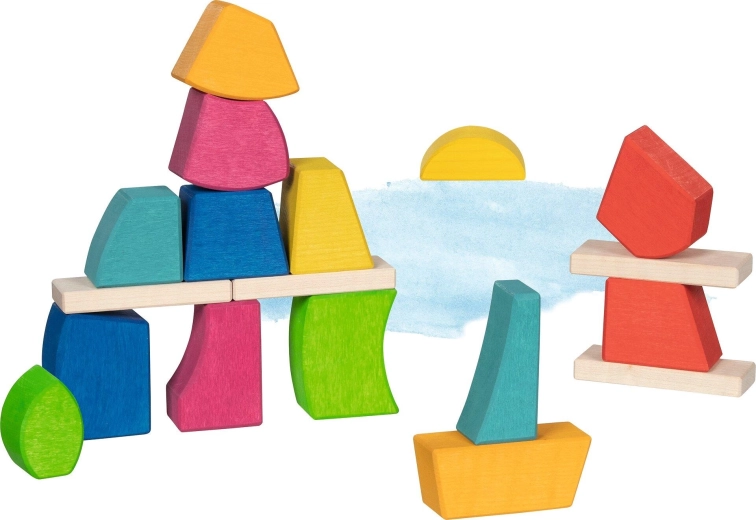 Bloques de construcción de madera Creo goki Evolution (18 piezas)