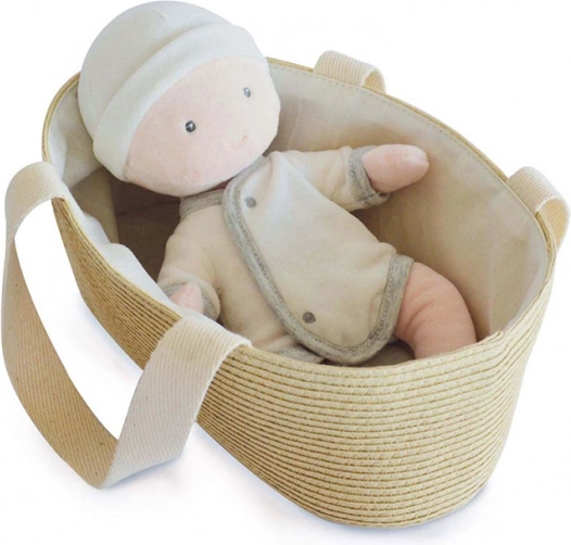 Muñeca Doudou Jolijou Pol en bolsa de transporte para cochecito 28 cm