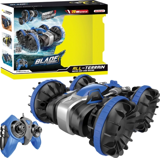Coche RC anfibio 1:18 – azul