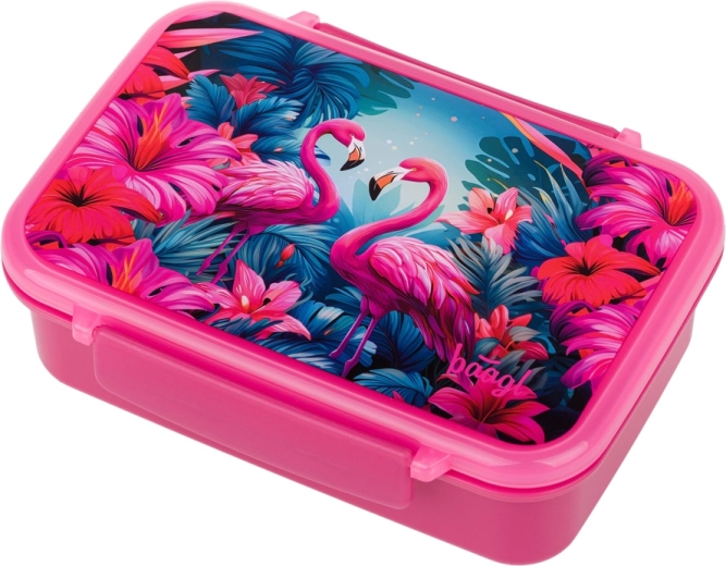 Caja para el almuerzo Baagl con compartimentos Flamingo