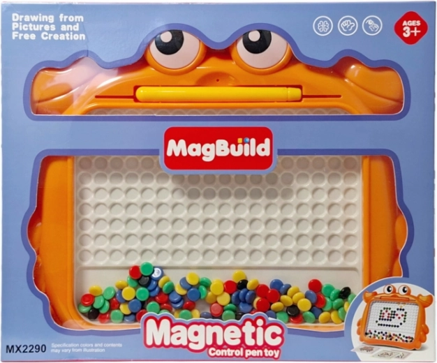 Mosaico magnético con cuentas y lápiz