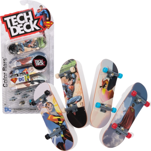 Tech Deck fingerboard set de 4 mini skateboards para montar DC Comics Superman