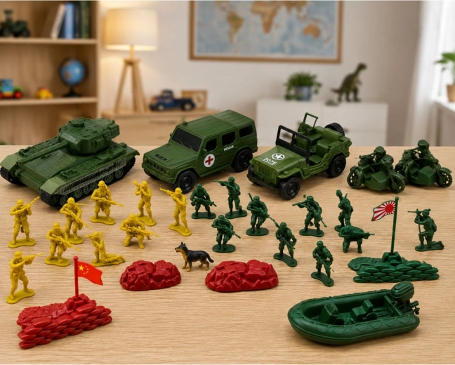 Juego de rol con soldaditos y accesorios