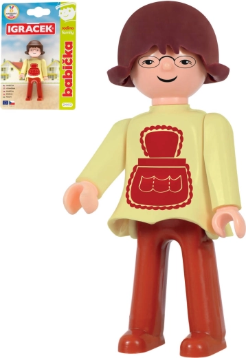 Muñeco Igráček Abuela (Familia) figura articulada en cartón - 1 unidad