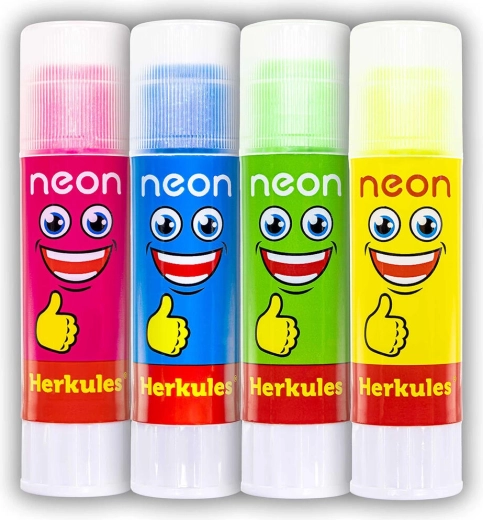 Barra de pegamento Herkules Neon 15 g con purpurina