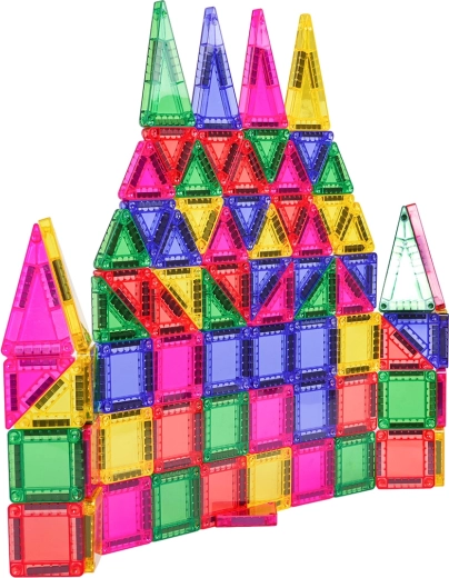 Construcción 3D creativa con colores vivos