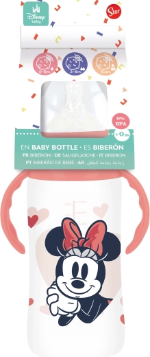 Biberón con asas 360 ml con sistema anticólicos MINNIE