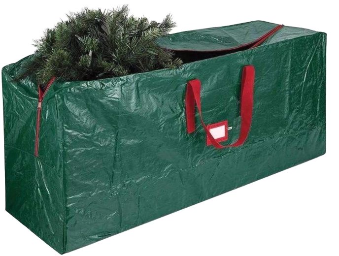 Bolsa verde para guardar el árbol de Navidad 122 × 38 × 50 cm