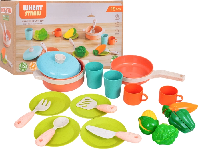 Set ecológico de vajilla infantil con accesorios