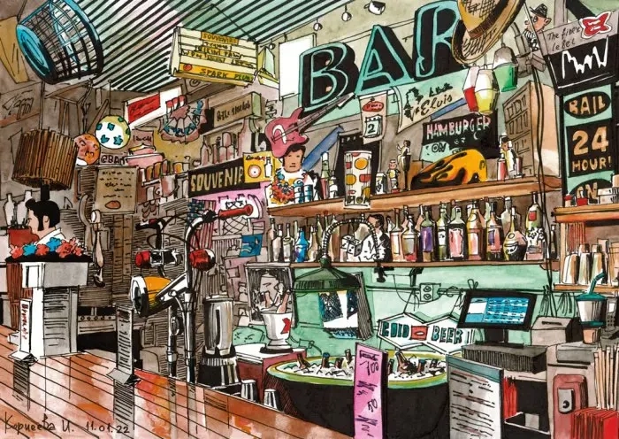 Puzzle magnolia bar de 1000 piezas