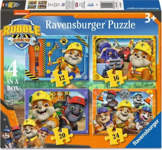Puzzle Ravensburger Patrulla Canina – Rubble y su equipo 4 en 1 (12–24 piezas)