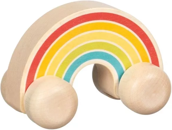 Cochecito de madera arcoíris Goki