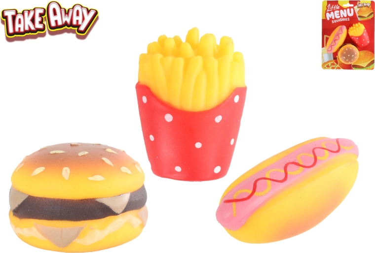 Juguetes mini de comida rápida estirables Take Away (6 uds)