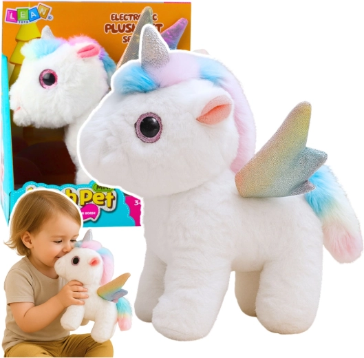 Unicornio de peluche interactivo con sonidos y movimiento 21 cm