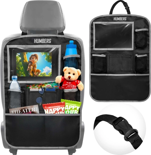 Organizador para asiento de coche HUMBERG con bolsillo para tablet
