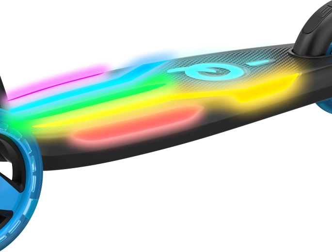 Espectáculo de luces LED en la plataforma y en las ruedas