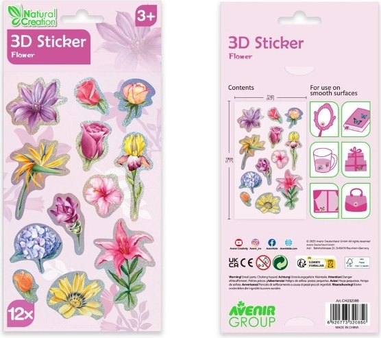 Pegatinas 3D flores Avenir