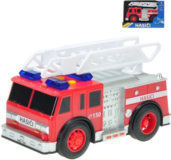 Camión de bomberos con luz y sonido 18 cm - 1 pieza